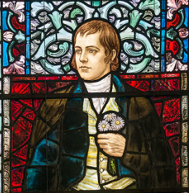 Wandering Britain: Bute Hall, University of Glasgow. Stained glass window depicting Robert Burns.
#Glasgow #Scotland #RobertBurns #stainedglass