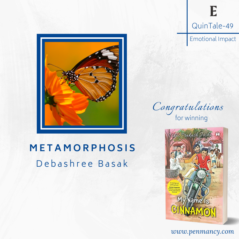 penmancy's tweet image. RESULTS: #QuinTale-49

Let's congratulate-
🏅 Ollie's Healing by Lakshmi Ajoy [for Best Plot]
🏅 Sundari’s New Avatar by Gowri Bhargav [for Best Editing]
🏅 Metamorphosis by Debashree Basak [for the most Emotional

They win 'My Name is Cinnamon' by Vikas Prakash Joshi