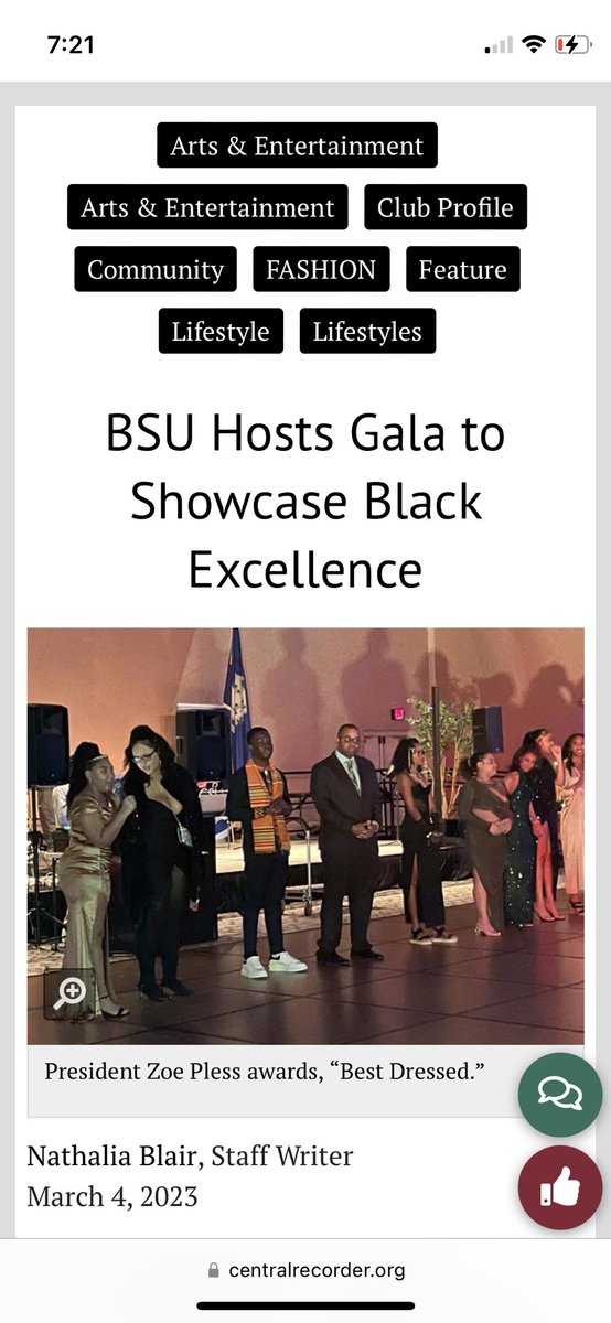 NBlair_'s tweet photo. “Black Student Union Host Black Gala to Showcase Black Excellence” story out now link in bio. https://t.co/estbfB5c27