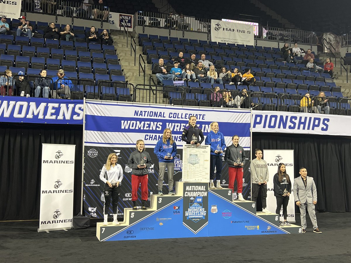WCWCoalition_'s tweet photo. 109 lb. All-Americans and National Champion Emily Shilson (McKendree).

#NCWWC2023 https://t.co/b6yqTSmgrn