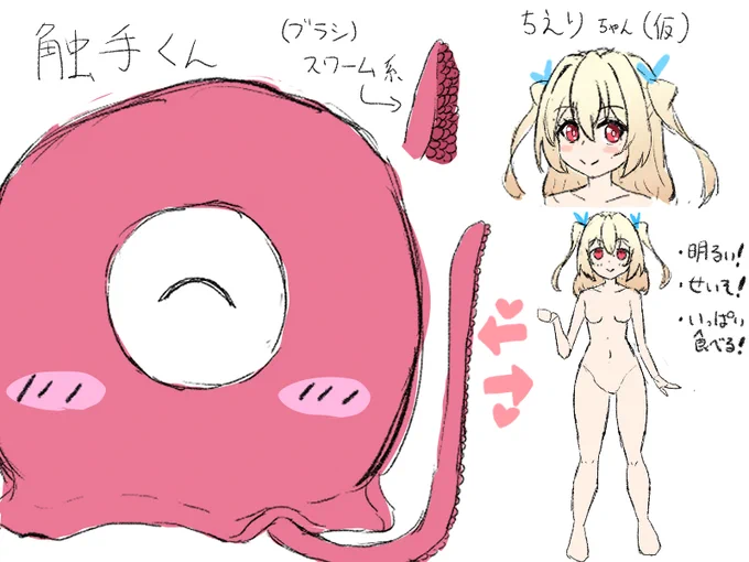 今描いてるエッチ絵が週一更新に間に合わなさそうなんで苦し紛れの設定画うp 