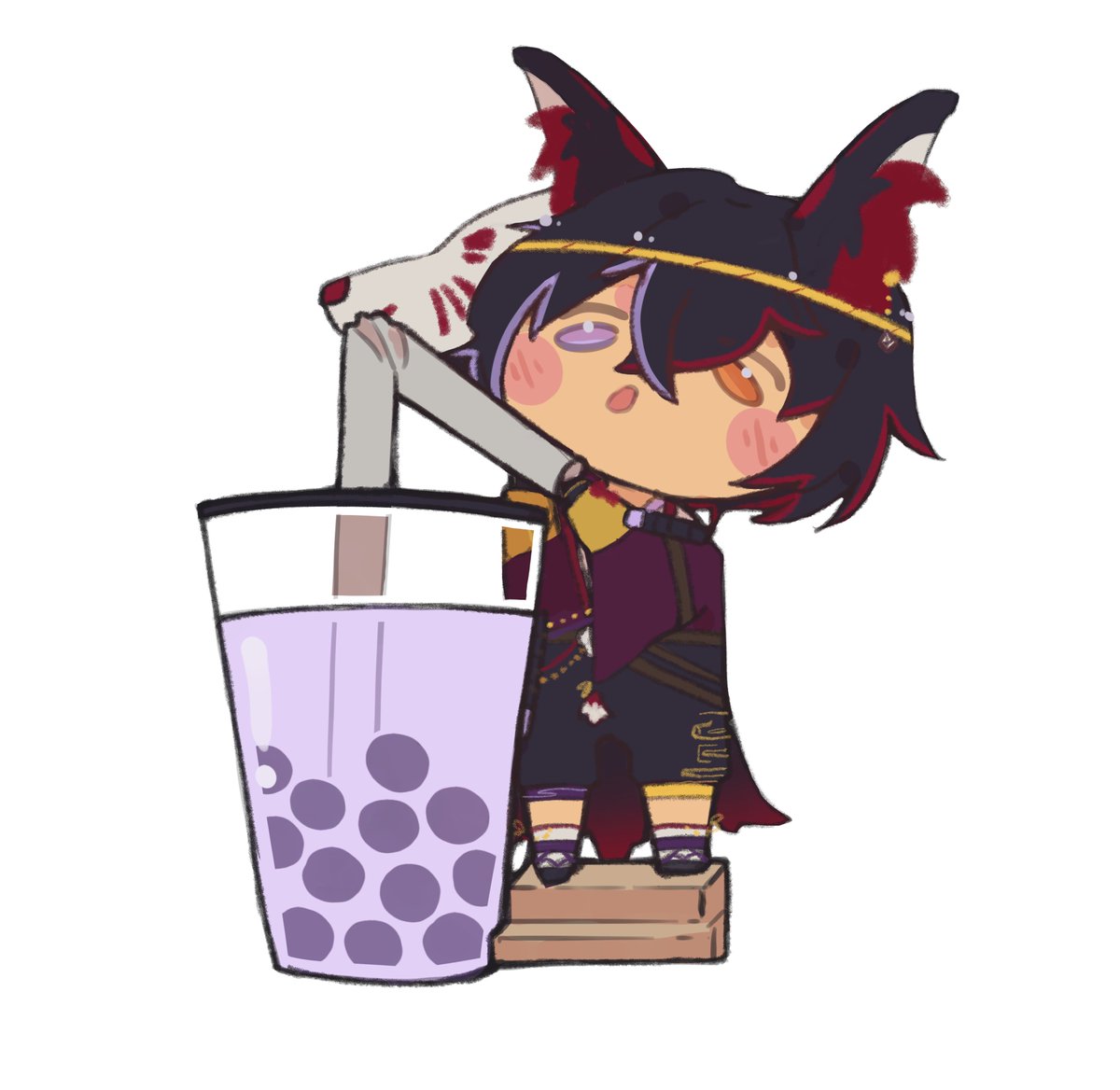 KitsuneKriz's tweet photo. What's your favorite Boba flavor?
Thank you @SweetestBelial for commissioning him!
🎨- @idean_n
#DrawKrizVT https://t.co/1qMqlL2qut