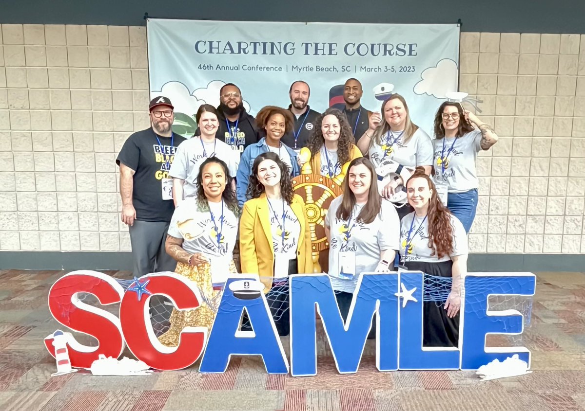 Greer_Middle's tweet photo. Our administrators and teachers are enjoying presenting and attending the #SCAMLE23 conference this weekend! #lifelonglearners #HearTheBuzz 🐝 https://t.co/GcBssBS5C2