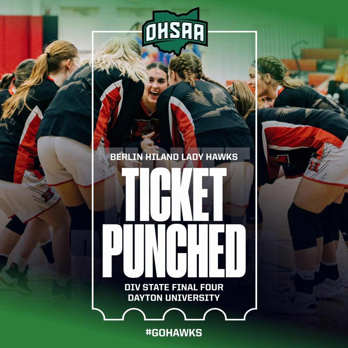 HEADING TO DAYTON ‼️‼️🦅🏀

The Lady Hawks beat Portsmouth Notre Dame 53-43 in the Regional Final to advance to the State Final Four!!

Ashley Mullet had 23/5/5/3 🔥

Freshman Evie Mast went 5/5 from three to add 15 points 🔥

Go Hawks 🦅
