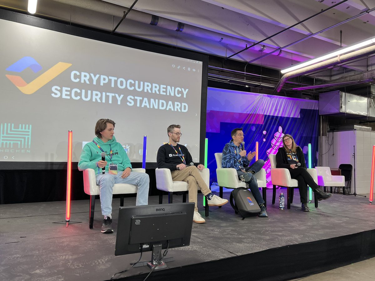 Abstr_ct's tweet photo. Love hearing about the CryptoCurrency Security Standard #CCSS and real examples of businesses meeting its controls https://t.co/c5YpuhiVji
