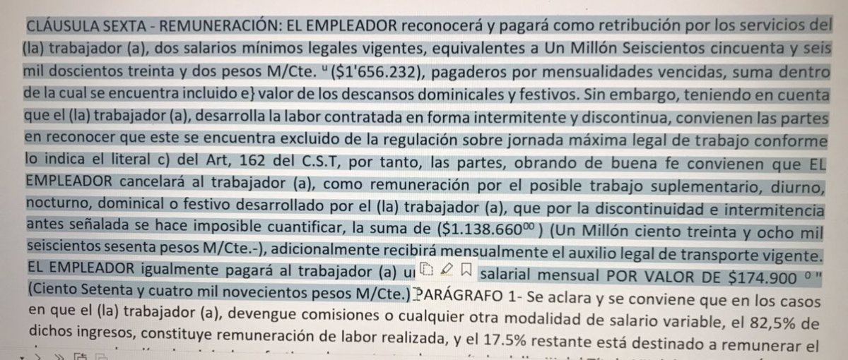 Será que este le sirve como evidencia o usted apoya la esclavitud laboral que tiene n subyugados a los trabajadores de su país es uno de los tantos contratos que guardo