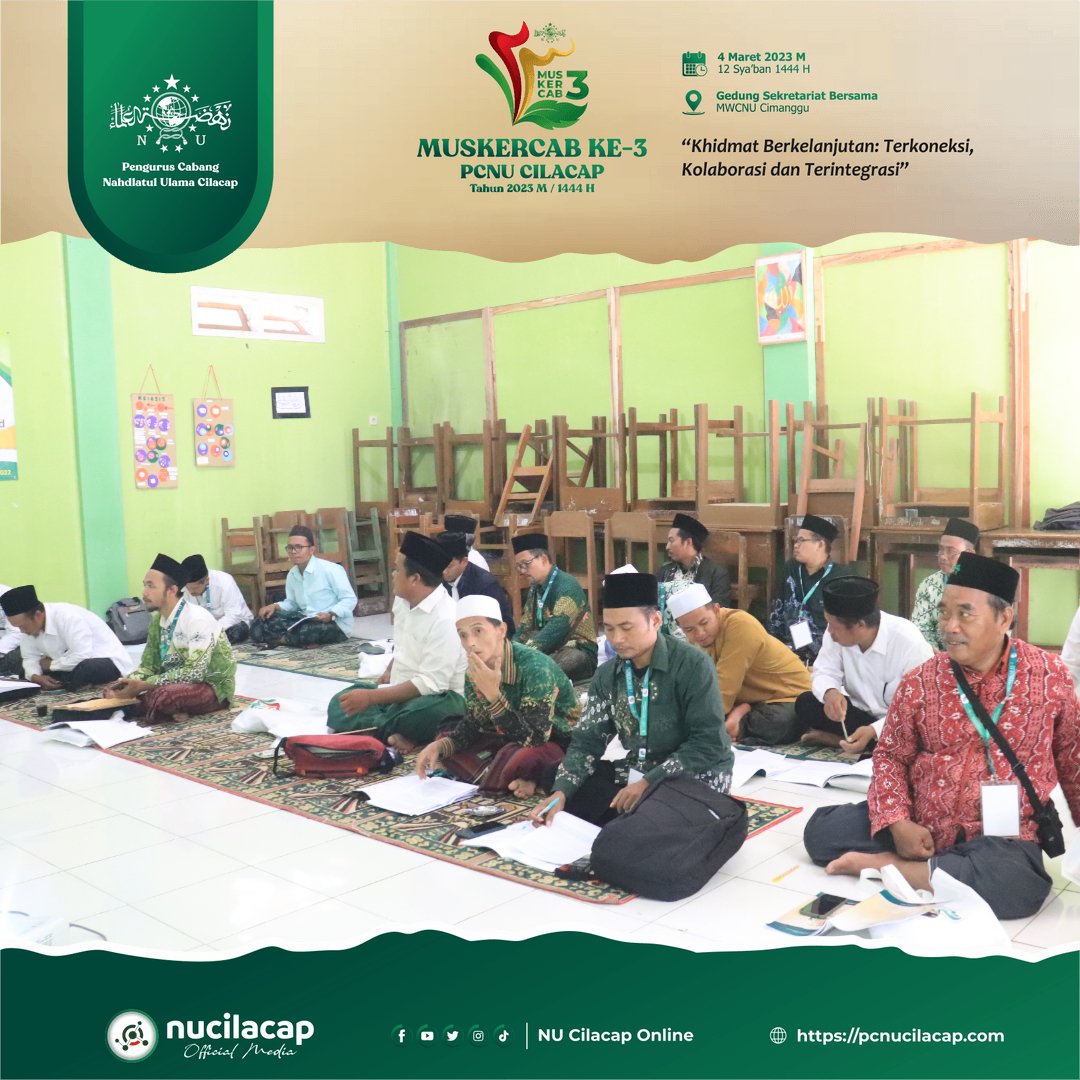 nucilacaponline's tweet photo. Dokumentasi Sidang Komisi Bahtsul Masail.
Muskercab Ke-3 PCNU Cilacap Tahun 2023.
#muskercabpcnucilacap #muskercab #nucilacap #pcnucilacap #nucilacaponline https://t.co/OEFhiqsKGm
