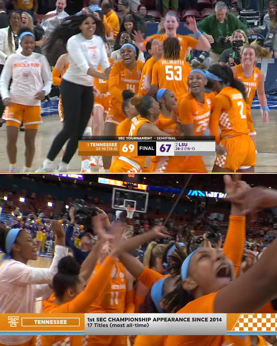 COMEBACK LADY VOLS 🍊

<a href="/LadyVol_Hoops/">Lady Vols Basketball</a> trailed by 17 points, matching the 2nd-largest comeback in SEC tournament history 😳