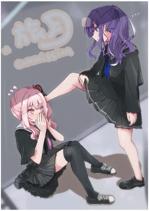 comission感謝委託人大大!自己都沒想過還能這樣畫,太太太香啦>///<#comission #朝比奈まふゆ  #暁山瑞希  #prsk 