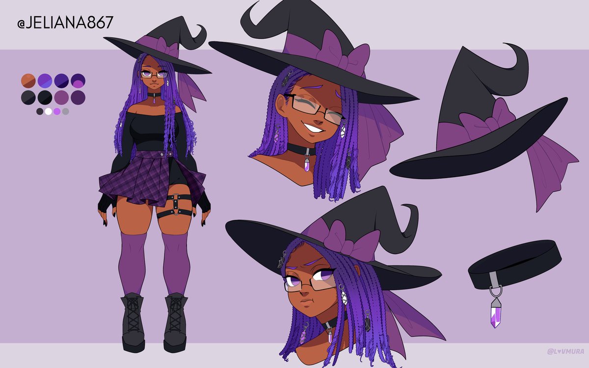 ScarletWitcher's tweet photo. 🌌 New Intro time! 🌌
Hai, I'm Jeliana (aka Jeli), your local introverted Witch Vtuber. Check out my links below to learn more &amp; support me 🔮

Socials: https://t.co/GWCcJUrMRj
Twitch: https://t.co/Xp48JqzhjA 

Ref: @/Lovmura

#BlackVtuber #ENVtuber https://t.co/YYuqsTUmcl