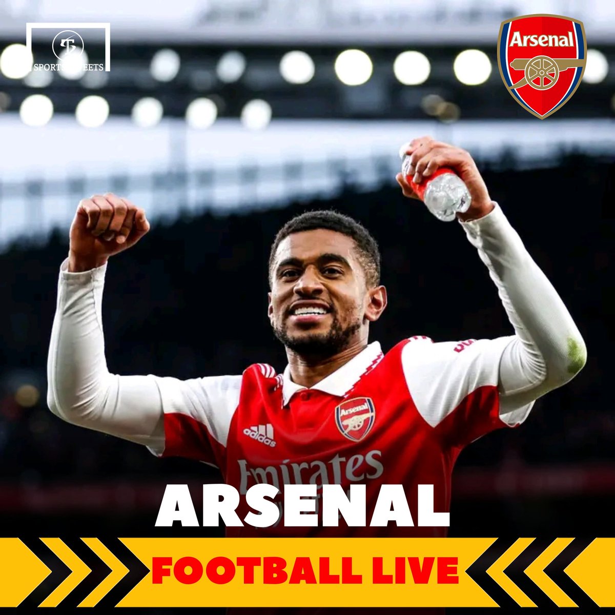 SportsTOfficial's tweet photo. 🚨 Arsenal loosing 2 goals to nil, came back winning the game 3-2 on the 97th minute of the game, back a late goal from Nelson on returning from injury. 🔴 #AFC #Arsenal #football #trending #sportstweets #fyp #viral https://t.co/m7u4Cz0uJp