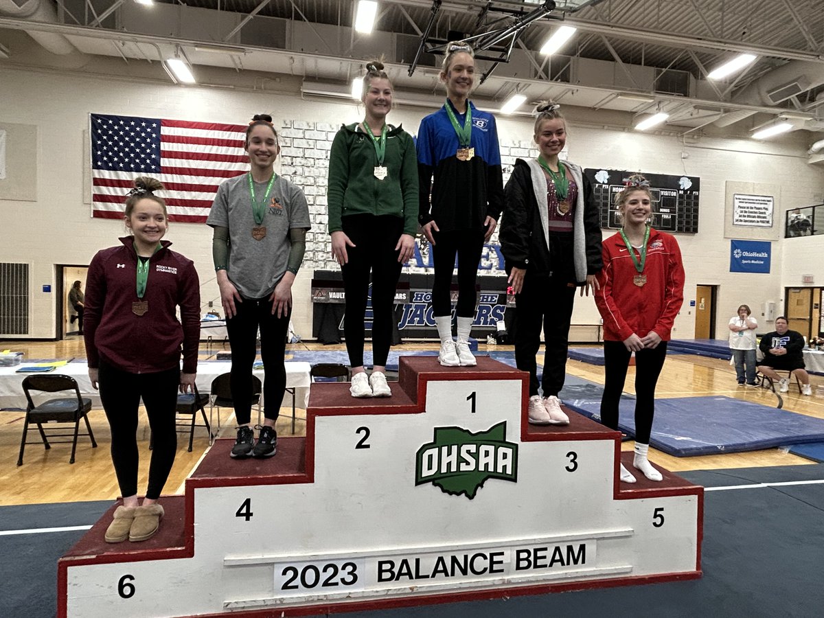 🤸🏾‍♀️#OHSAA GYMNASTICS: Congratulations to the champion on Beam, Brunswick sophomore Bree Vargo the individual state tournament!