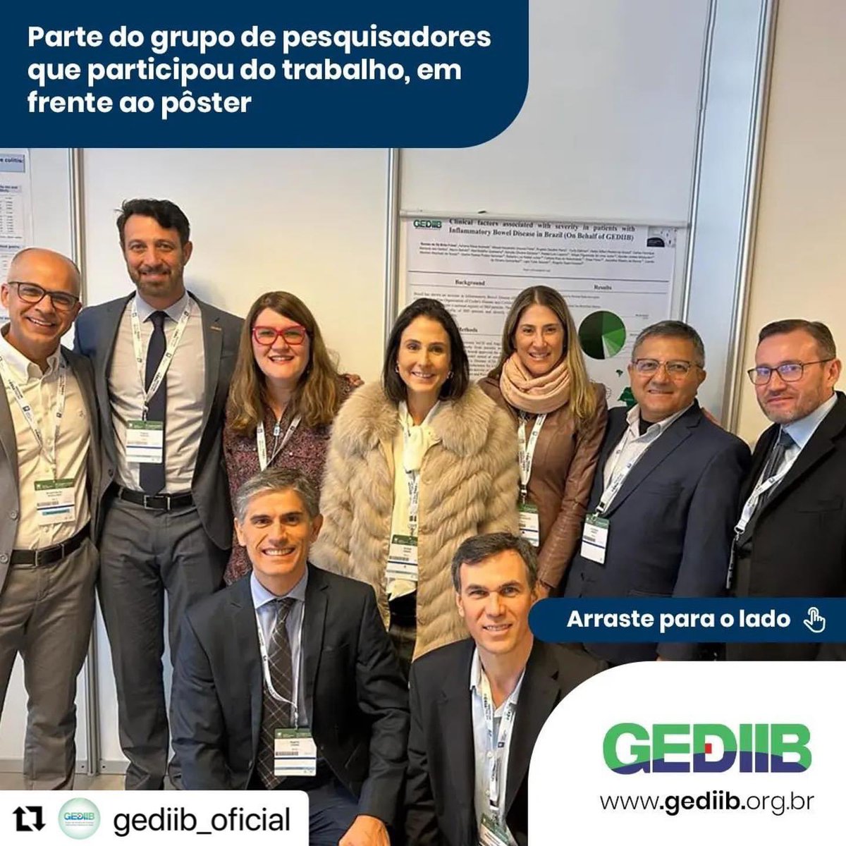 rogeriosparra's tweet photo. @gediib_oficial gediib expôs em Copenhagen no congresso europeu de doenças inflamatórias intestinais o pôster da comissão do cadastro nacional de pacientes! Orgulho de ser gediib #ECCO2023 #gediib https://t.co/vr715bzUt9