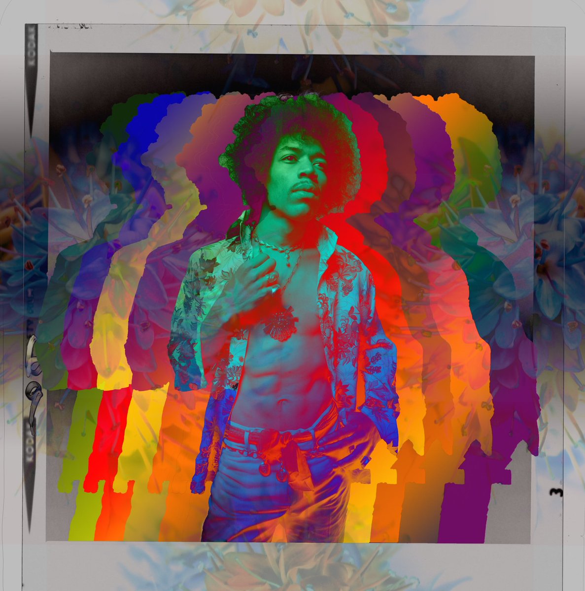 LiyoFromEthio's tweet photo. “Colours of the Dream” @foundation
I attempted to bring out the colourful personality of Jimi Hendrix, the iconic musician, in this piece through colour gradients, layers & photography applied to the original image captured by Donald Silverstein in 1967.
https://t.co/ZV13d8emKh https://t.co/00MQvznfls