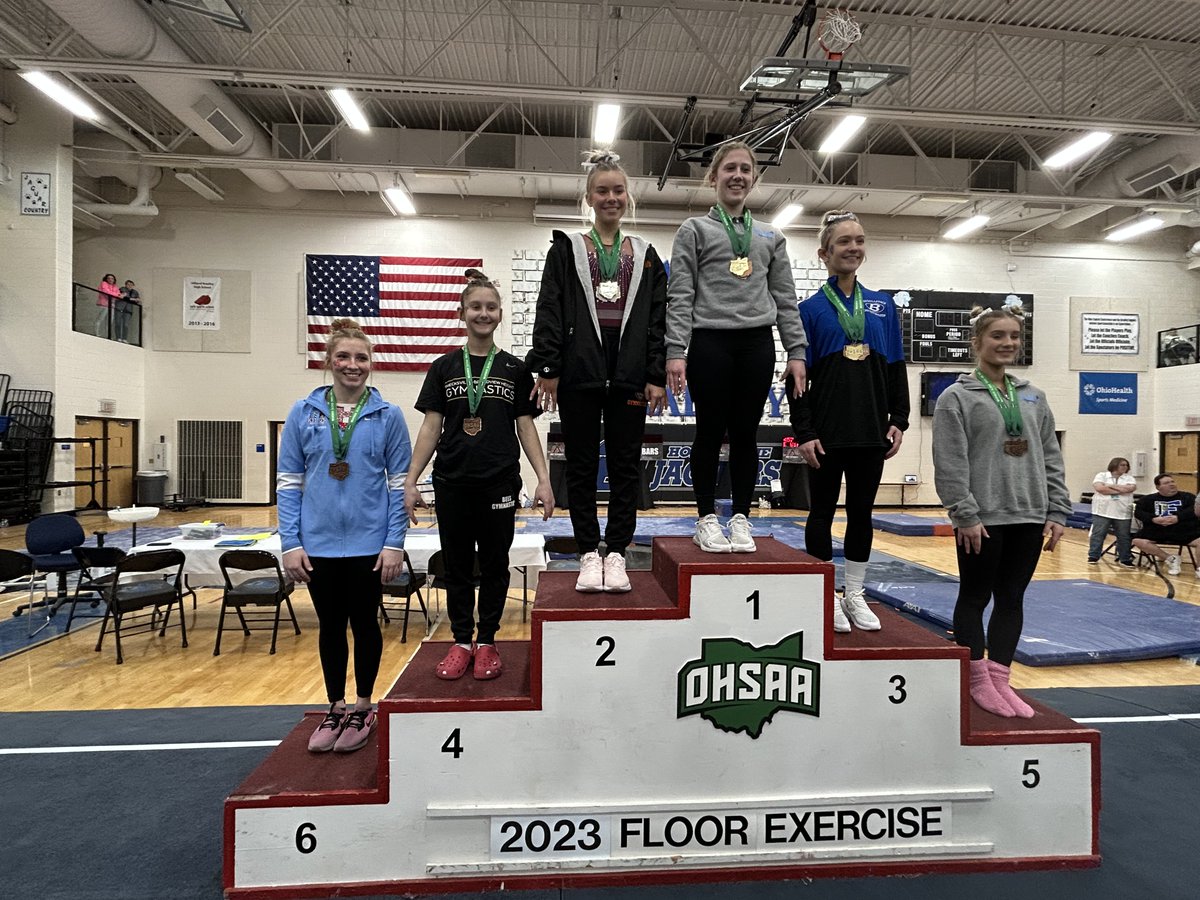 🤸🏾‍♀️#OHSAA GYMNASTICS: Congratulations to the champion on Floor, Delaware Olentangy Berlin freshman Tayten Swain in the individual state tournament!