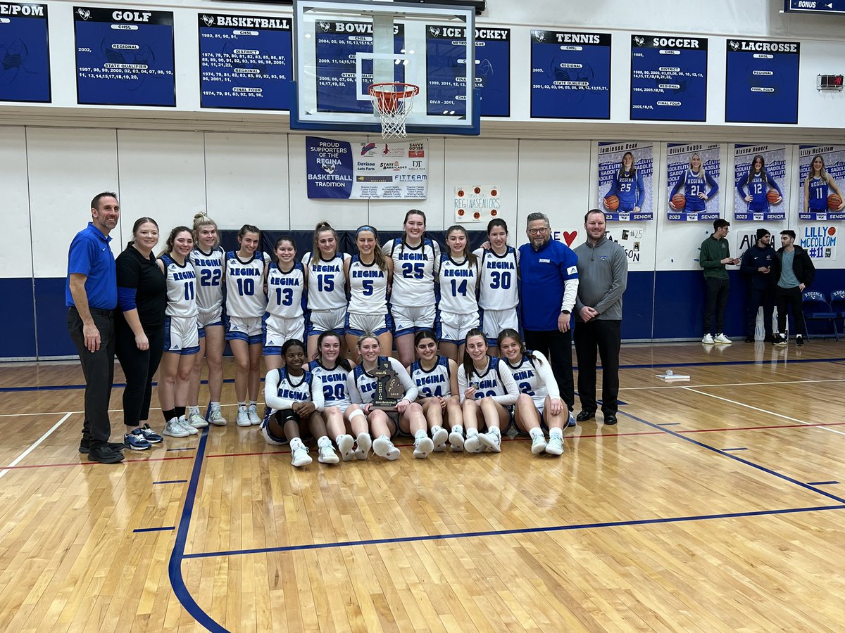 REGINA DISTRICT CHAMPS THREE-PEAT! 
Defeated LHN 49-42! #saddleup