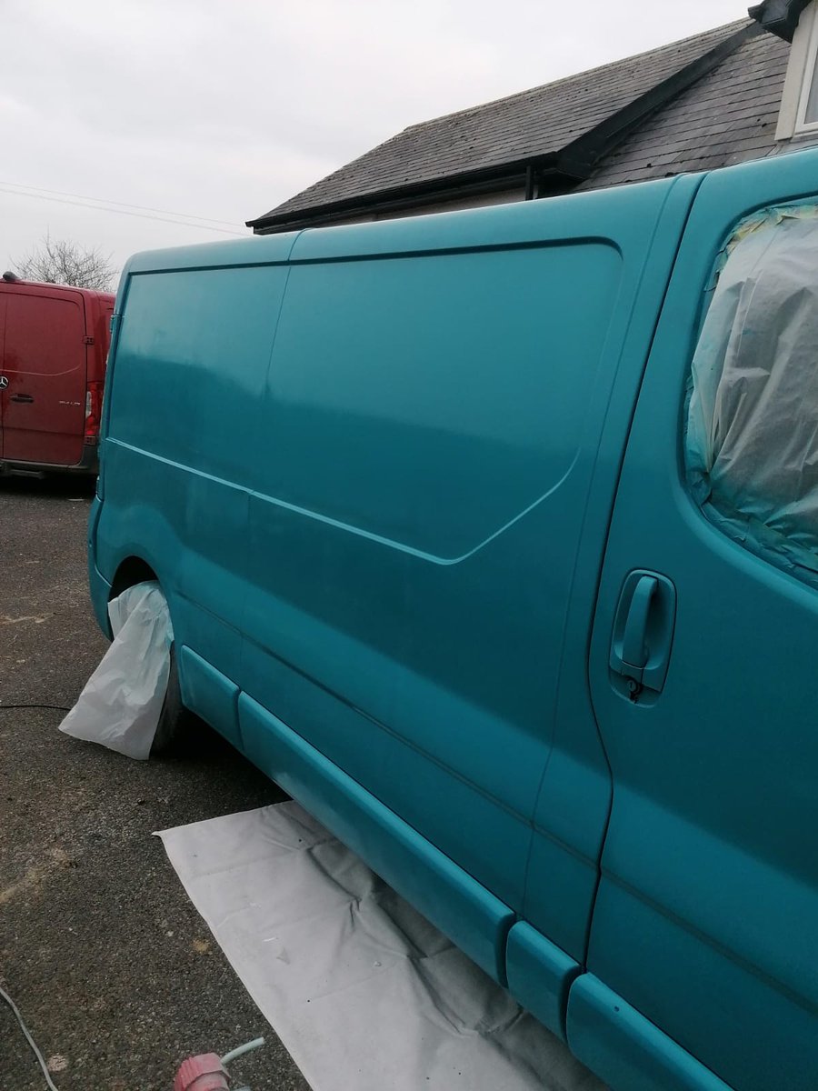 Our team was painting our 16 Yr old van today, think we're doing OK.