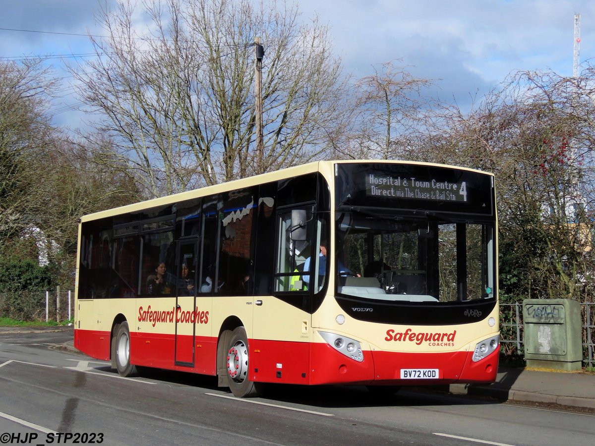 Back in September 2022, <a href="/Safeguardbus/">Safeguard Buses Guildford</a> took delivery of a pair of incredibly smart new <a href="/MCVUK/">MCV BUS & COACH</a> Evora bodied <a href="/VolvoBusUK/">Volvo Bus UK & Ireland</a> B8RLE's. Caught in a brief spell of sun between light showers, BV72KOD was snapped passing Guildford Station last week on service 4.