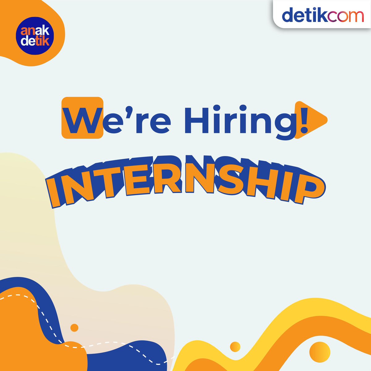 KampusUpdate's tweet photo. Mau magang di detikcom? Dibuka 12 posisi dan ini paid internship!

Yuk pilih posisi yang kamu mau dan kirim CV ke: https://t.co/iDmBTWl0Ai

#KUJobs https://t.co/w9dVDmsmg6