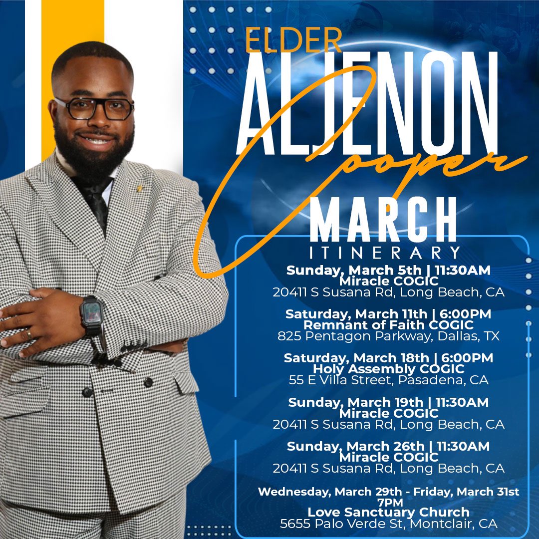 uncommonflow's tweet photo. I desire your prayers as I minister at Miracle COGIC tomorrow morning. If you’re in the Long Beach area join me at 11:30AM. #PreachCoop https://t.co/Y19oWAkZZ0
