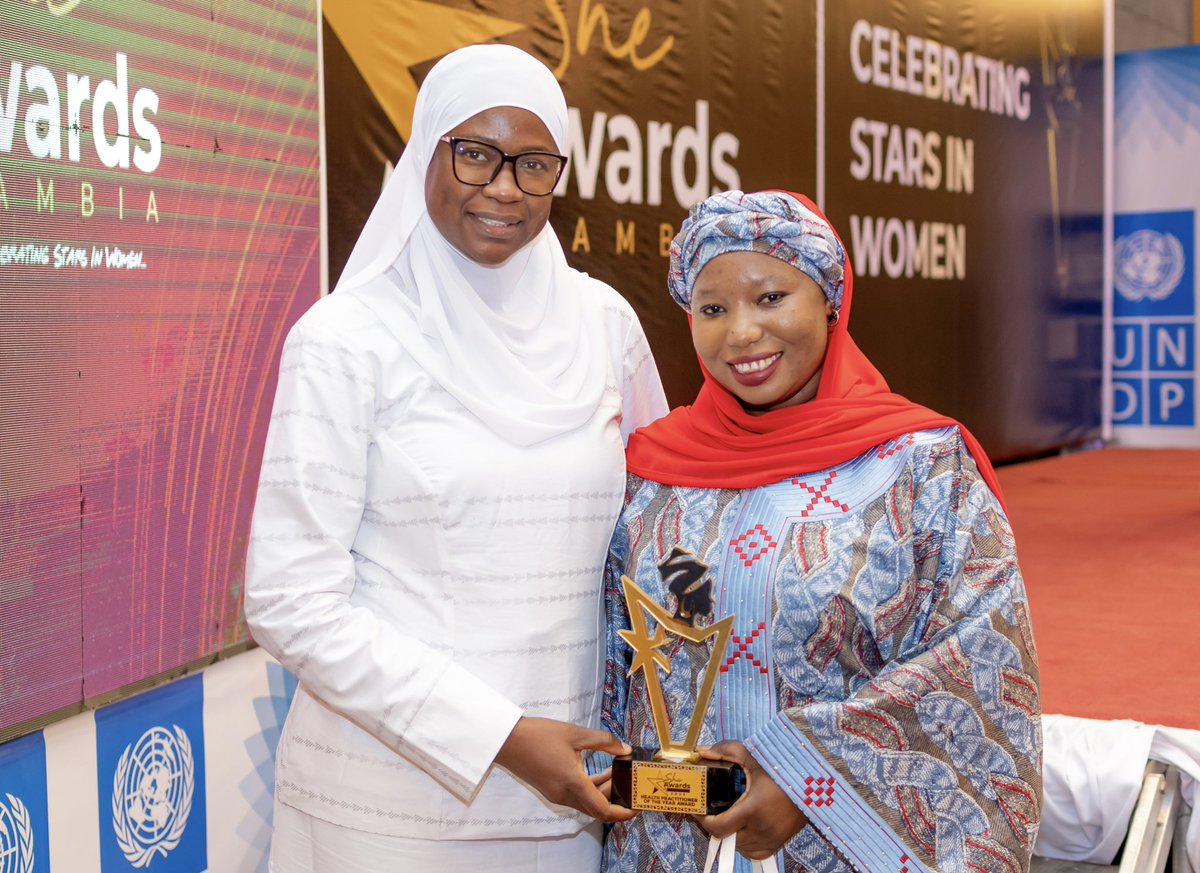 UNDP_TheGambia's tweet photo. #HappeningNow @SheAwardsGambia 3️⃣rd Edition. 

In commemoration of #IWD23, @UNDP #Gambia 🇬🇲 is supporting the She Awards under the theme “celebrating front-liners against #SGBV” in politics, art, health &amp; STEM https://t.co/QVzO05Cgua
