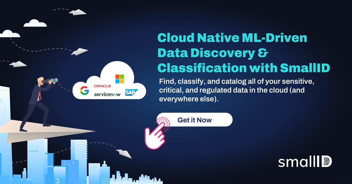 _smallid's tweet photo. With SmallID, you can easily get a bird's eye view of your data in real time! Automatically build a dynamic inventory to help identify all sensitive information - completely free. Check it out now: https://t.co/GRJ12CtMI8 #senstivedata #cloudnative https://t.co/PyJZk5IqMd