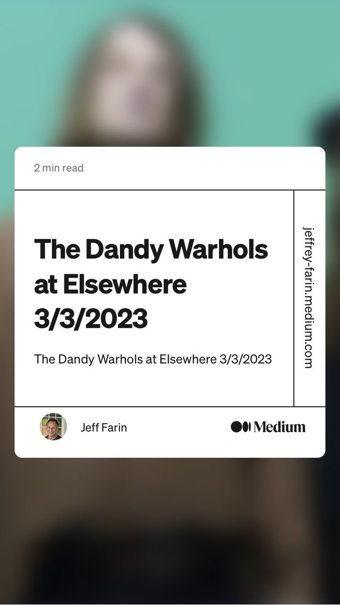jmfarin's tweet photo. “The Dandy Warhols at Elsewhere 3/3/2023” by Jeff Farin
https://t.co/hd8WSeHqCU ⁦@TheDandyWarhols⁩ ⁦@elsewherespace⁩ ⁦@uniandtheurchin⁩ https://t.co/BABUIv0bzf