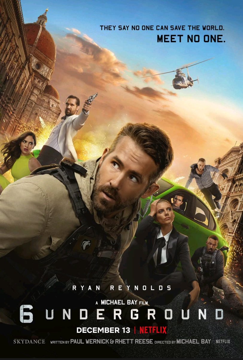 FİLM HER ŞEYDİR!
#MovieTimeOfOmer
#6Underground (2019)
#062

Ryan Reynolds'un her işini severek izliyorum. Bu da dibine kadar aksiyon dolu güzel bir Michael Bay filmi olmuş. Sevdim! 7/10