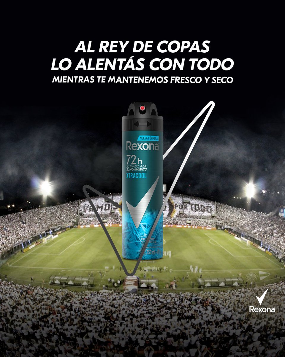 Listos para alentar con pasión con el nuevo Rexona en aerosol que te mantiene 
#FrescoYSecoTodoElDía