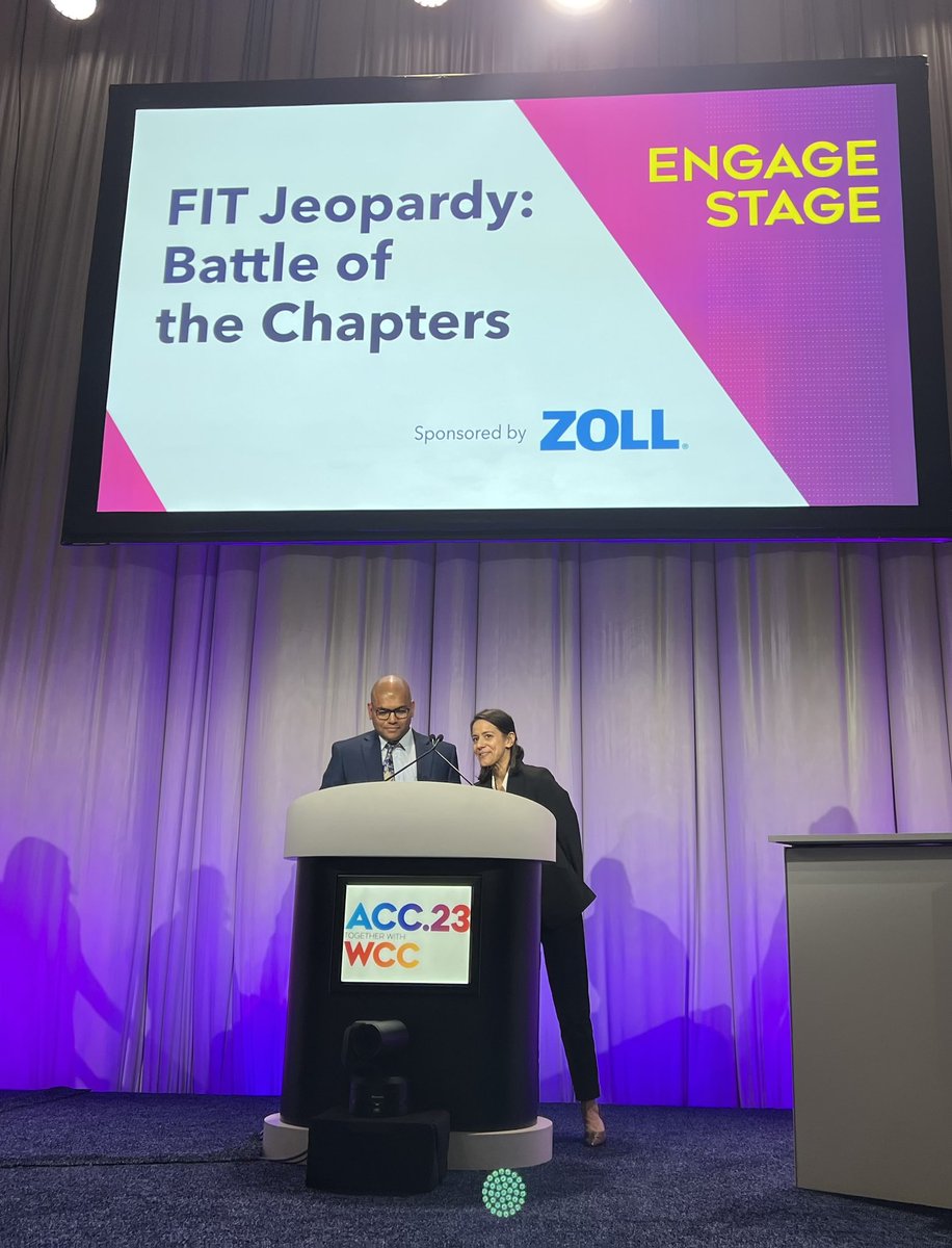 wilzawall's tweet photo. Another outstanding preliminary round #accfitjeopardy round featuring @inacc @WashingtonACC @txchapteracc @ACCMass !!! It’s round 7 - will your team advance? Hosted by @SaurabhSDani and moderated by @tshah11 ! https://t.co/kNAFzeF6DJ