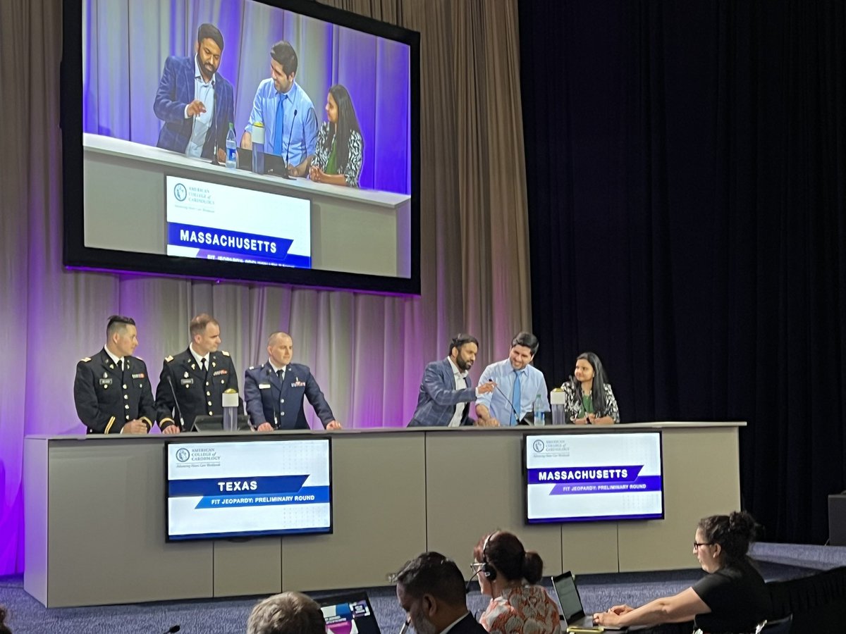 wilzawall's tweet photo. Another outstanding preliminary round #accfitjeopardy round featuring @inacc @WashingtonACC @txchapteracc @ACCMass !!! It’s round 7 - will your team advance? Hosted by @SaurabhSDani and moderated by @tshah11 ! https://t.co/kNAFzeF6DJ