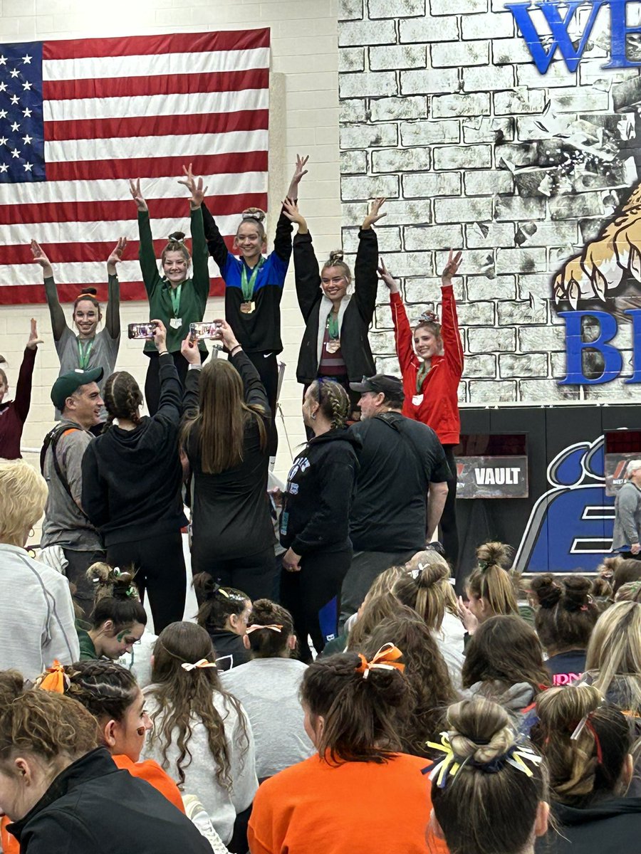 Mya Stevenson placed 5th on Beam with a 9.45!! First time State placer for Eastwood. Congrats Mya!