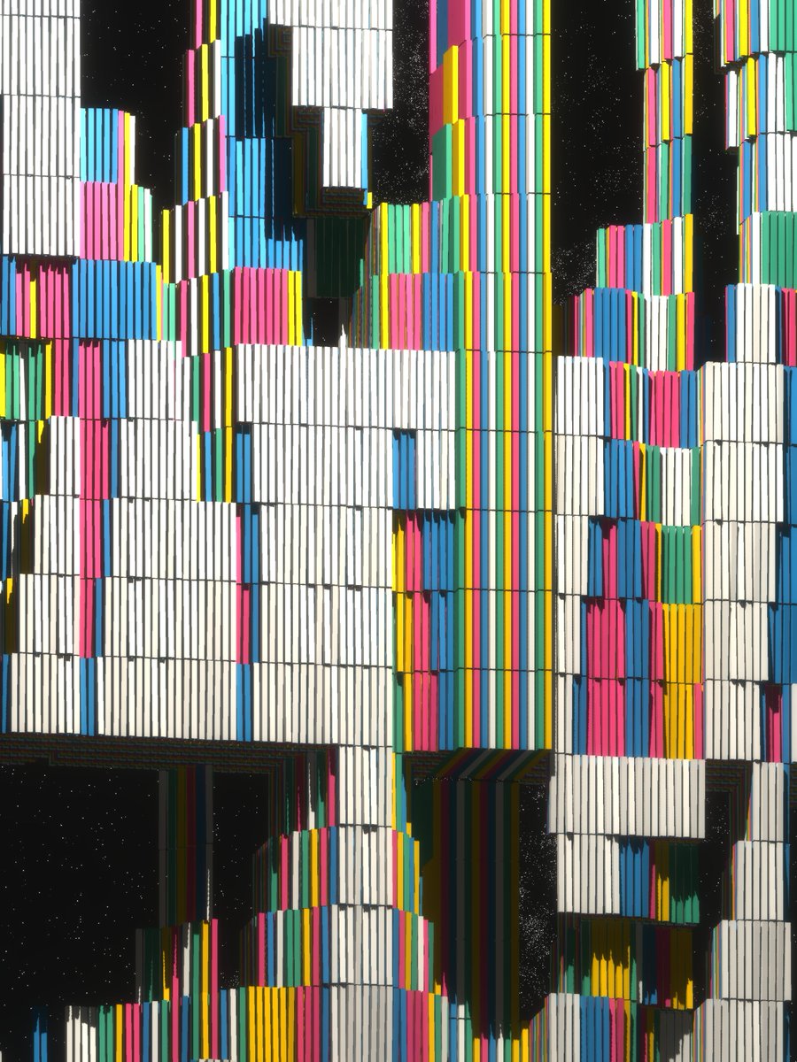 Child building a space station ⬜️🟩🟨🟥🟦

Oh and weekend is for resting, don't forget that ☝️

#genartclub