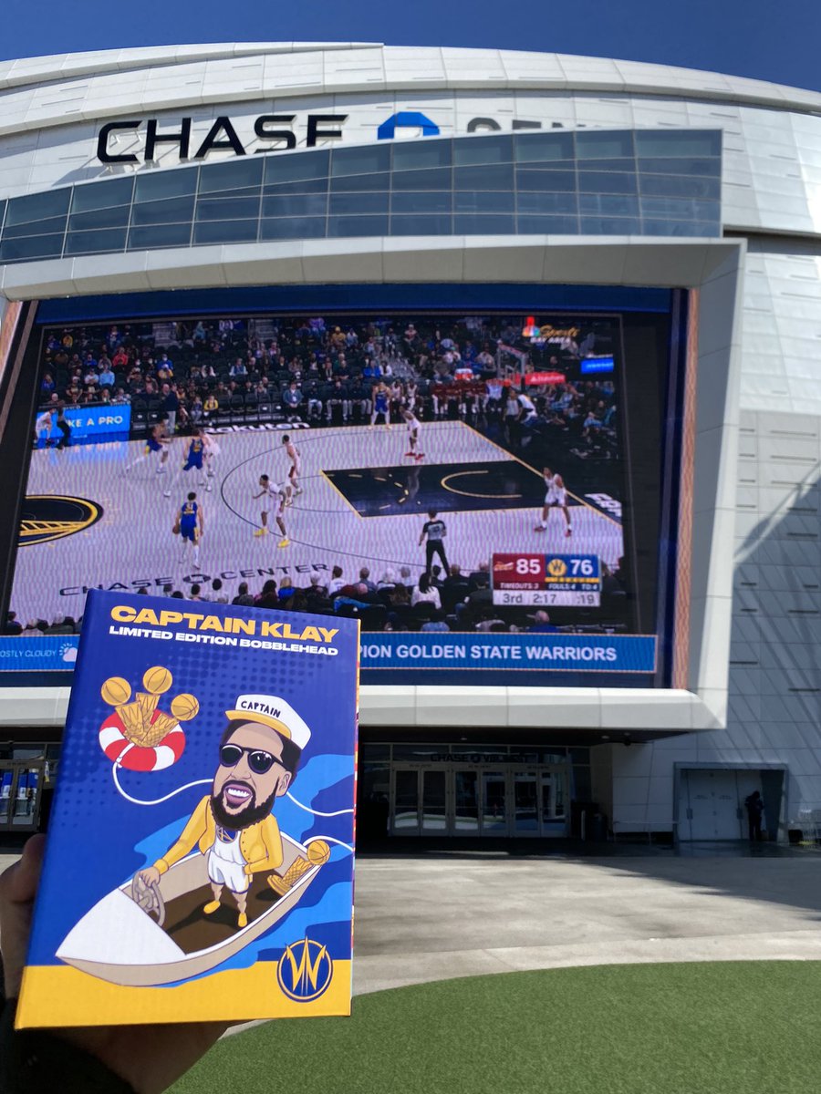 SeanLogic's tweet photo. Scored a Captain Klay bobblehead at my first @GLeagueWarriors game 🏀 https://t.co/5cB8gY6ZIw
