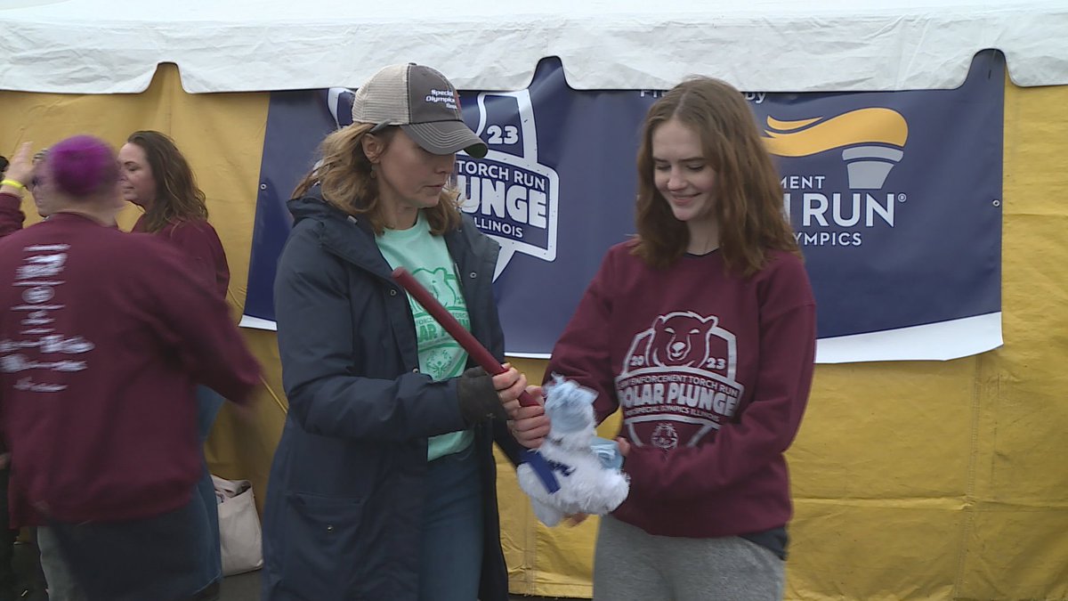 RKFDNewsFirst's tweet photo. 23 TAKES THE PLUNGE: 23 News morning anchor Marta Berglund, reporters, Stephanie Quirk, Conor Hollingsworth and Kayleigh Randle and sports anchor, Michael Tilka, took the plunge for Special Olympics. Congrats to Marta on winning the award for most money raised! More at 6:30! https://t.co/PUrybd6rql