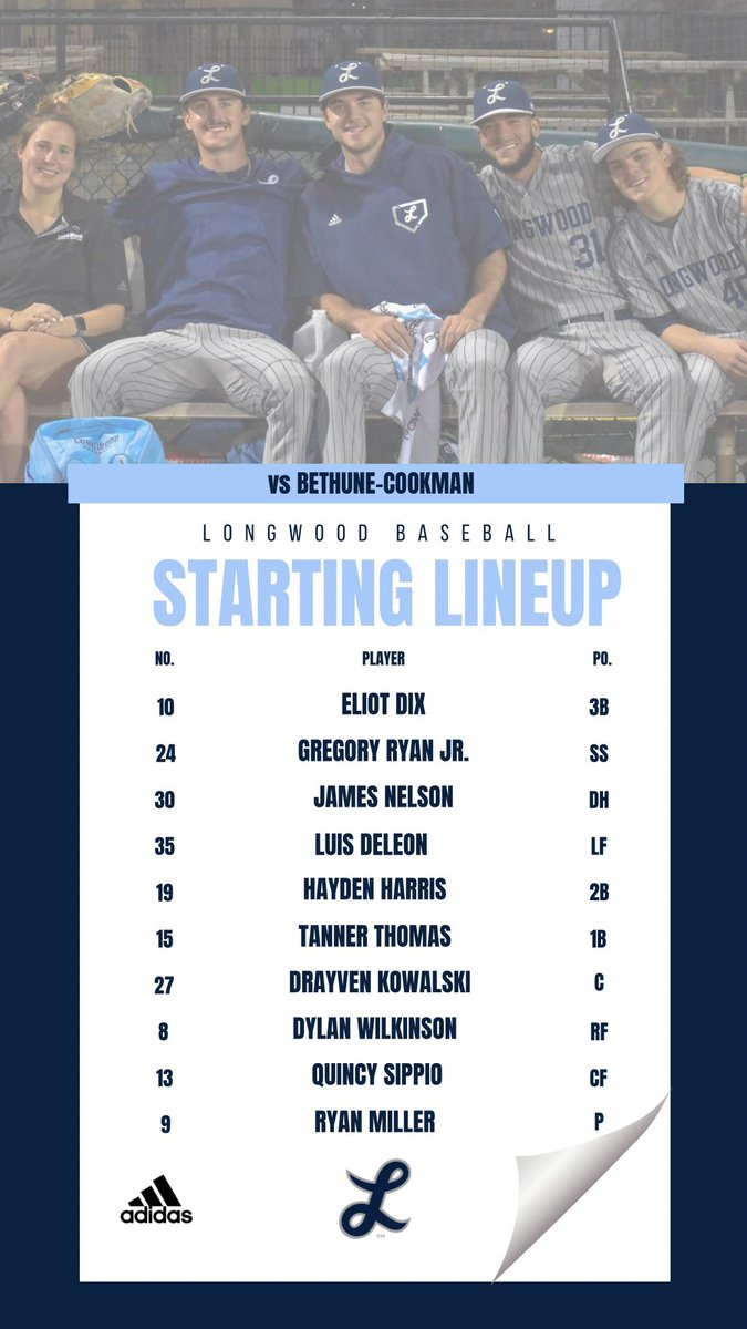 Starting lineup for your Longwood Lancers, also a BIG shoutout to our AMAZING athletic trainer <a href="/rm_staples/">Rachel Stapleford</a> because the whole month of March is National Athletic Training Month!!!