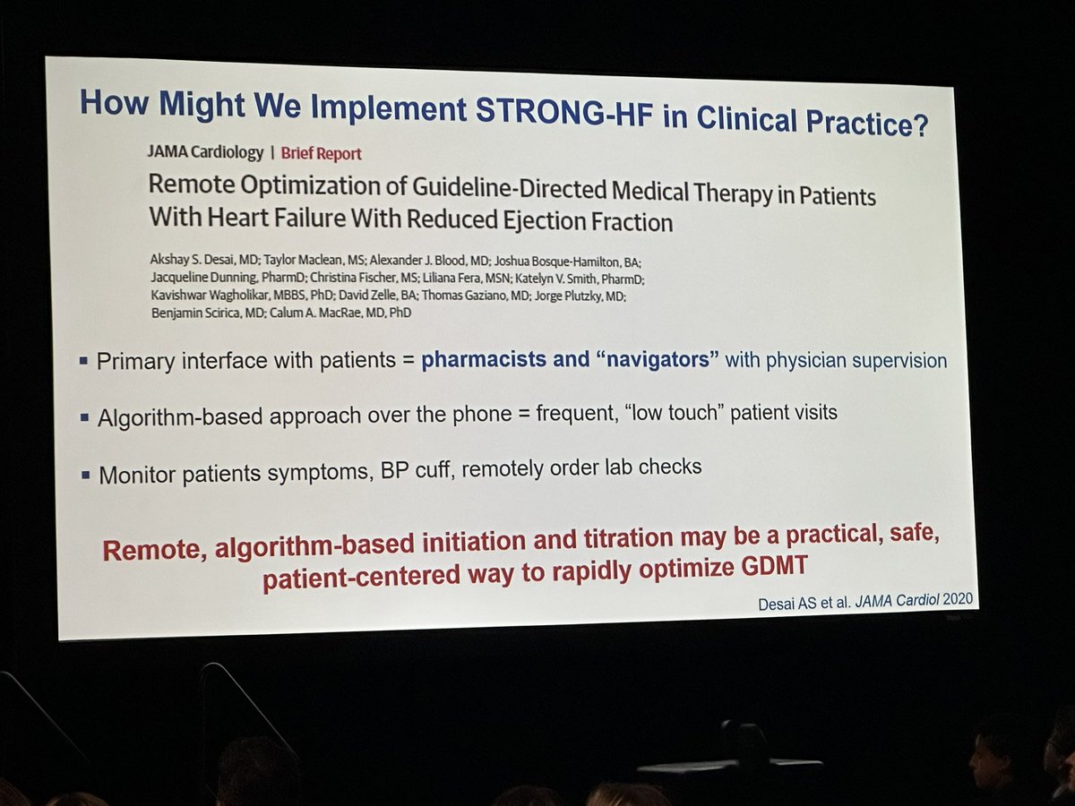 #ACC23 #WCCardio @SJGreene_md gives Insights from the STRONG-HF Trial 

💫Simultaneous/Rapid sequence initiation of GDMT🫀alternative is possibility of never being prescribed medication 

#FunctionNotFailure #GDMTworks