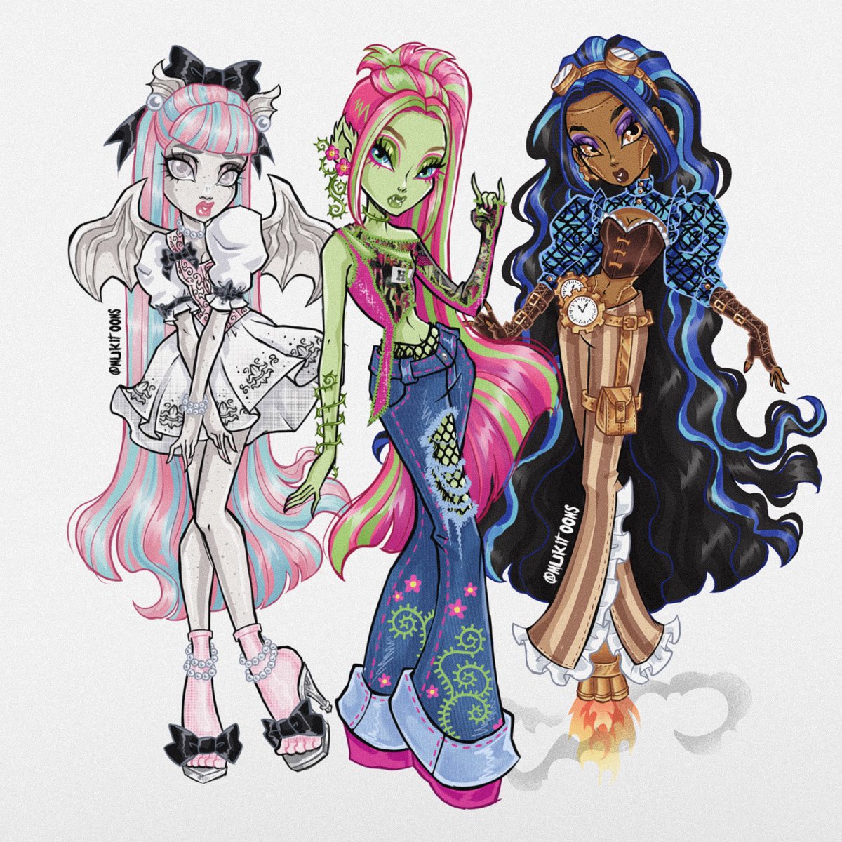 MukiToons's tweet photo. Kinda my favourite redesigns I did so far, I might not be posting for a wile but on my comeback which MH y’all want me to redesign? https://t.co/KkGKJIwDN1