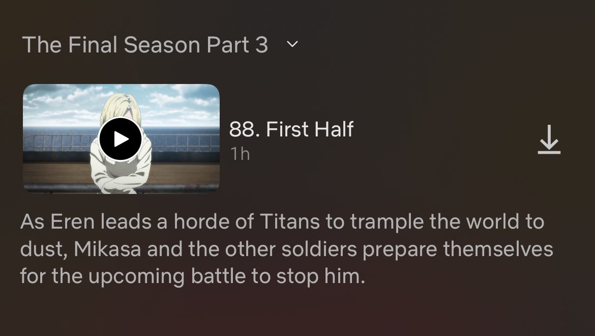 GM! Just a reminder that Attack on Titan Final Ultimate (maybe? Until they decide to release another one) season is out now!
