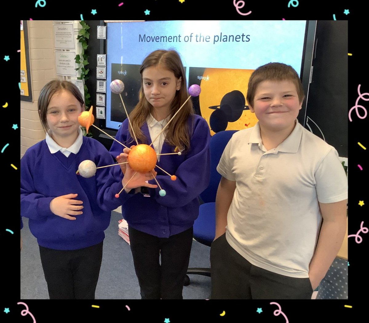 DeltaStrand's tweet photo. HMS Dragon enjoyed working together investigating the movement of the planets in our solar system. They discussed the spherical bodies and created them in their Science lesson. @DeltaStrand @mrirvingd #DeltaStrandScience @deltatrustsci https://t.co/isNo1Vs7cV