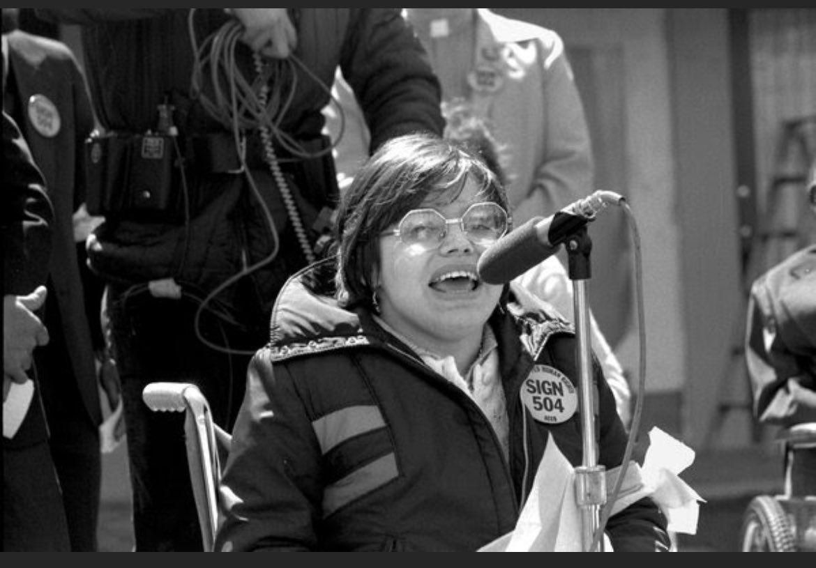 MerEaton's tweet photo. An incredibly bright and brilliant pioneer in the disability rights movement, Judy Heumann was a hero in every sense of the word. Judy was a lifelong equal rights advocate, forging a path for so many, a global leader in the disability community, an absolutely beautiful person. 💔 https://t.co/5BLYVRuKMu