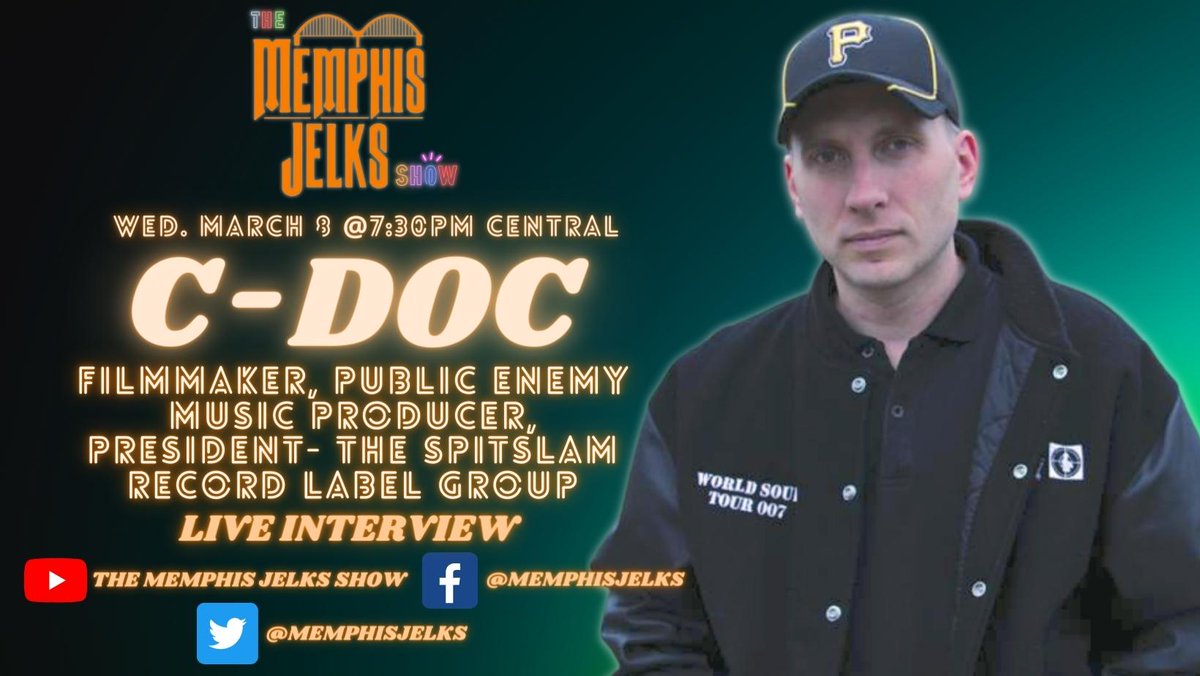 memphisJelks's tweet photo. PEace Twitter! I'm Super Excited To Announce That This Week's Guest Will Be The One And Only @TheImpossebulls, President Of @SpitSlamRecords By Way Of @MrChuckD!! Tune In/ Call In! Let's Go!! RT
#cdoc #thememphisjelksshow #spitslam
Subscribe: https://t.co/9h7a1Lqky6 https://t.co/RbwH5fH6Gu