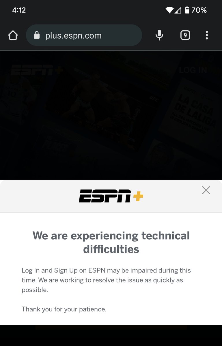 ScottBouley's tweet photo. @espn You've got about 5 mins to get your shit together #UFC285 https://t.co/04SEFgMaqs