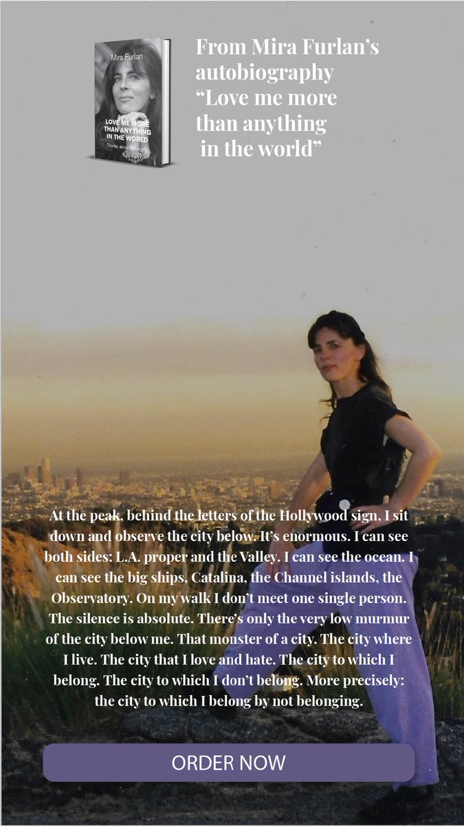 Mira Furlan’s autobiography “Love Me More than Anything in the World” is out. Click the link in bio to order.