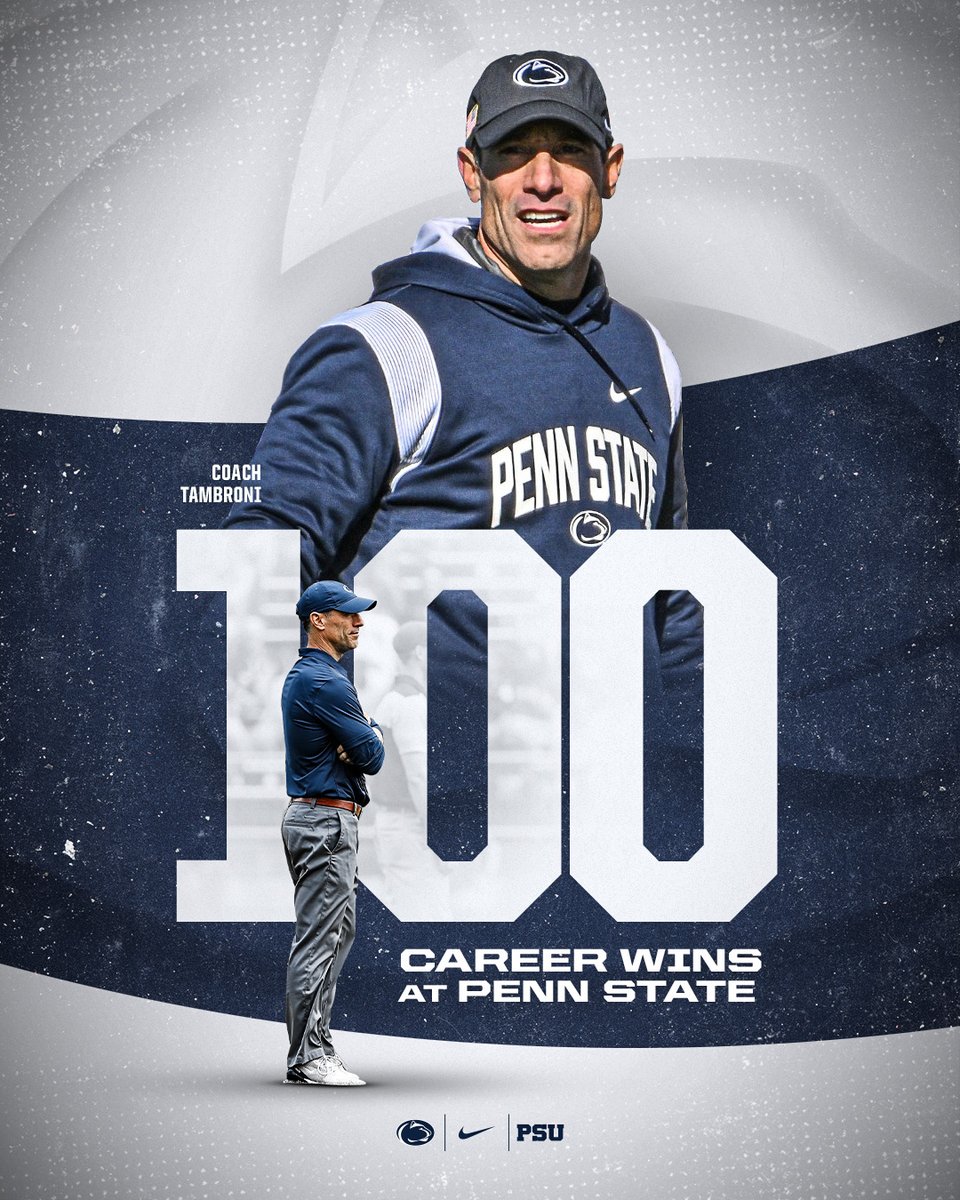 CONGRATS coach on win number 1️⃣0️⃣0️⃣ at Penn State!!! #WeAre 🔵⚪