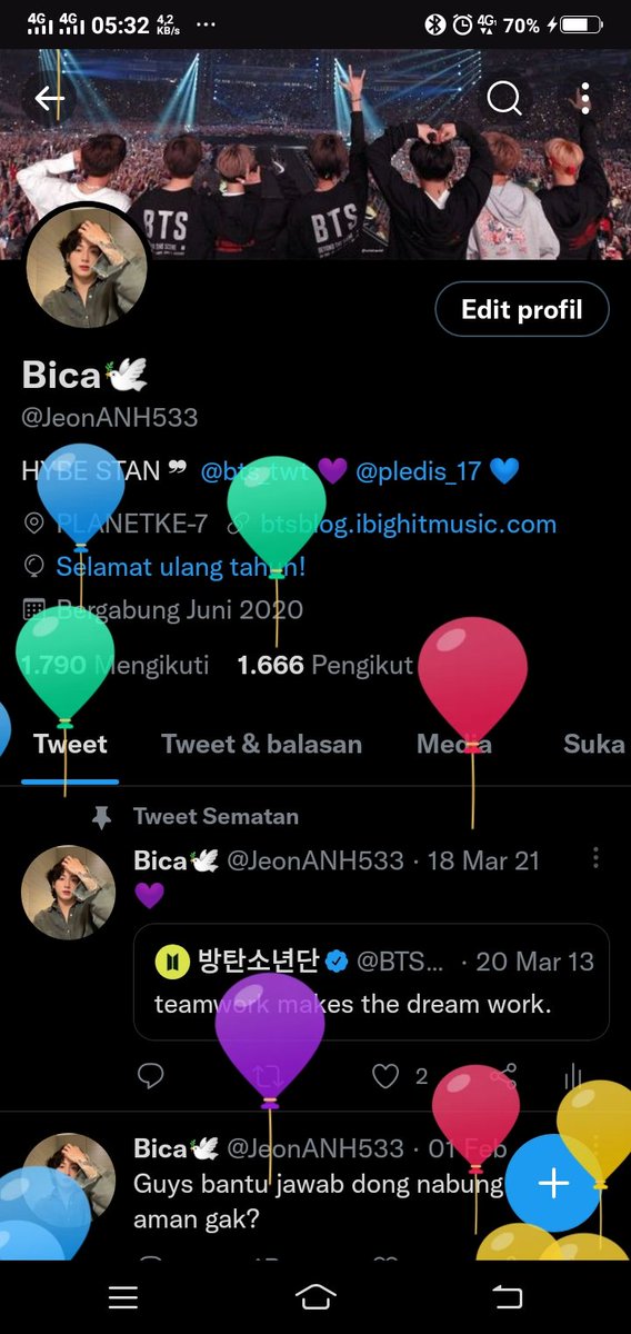 JeonANH533's tweet photo. Banyak balon🎈✨ https://t.co/5YkxUFVxUi