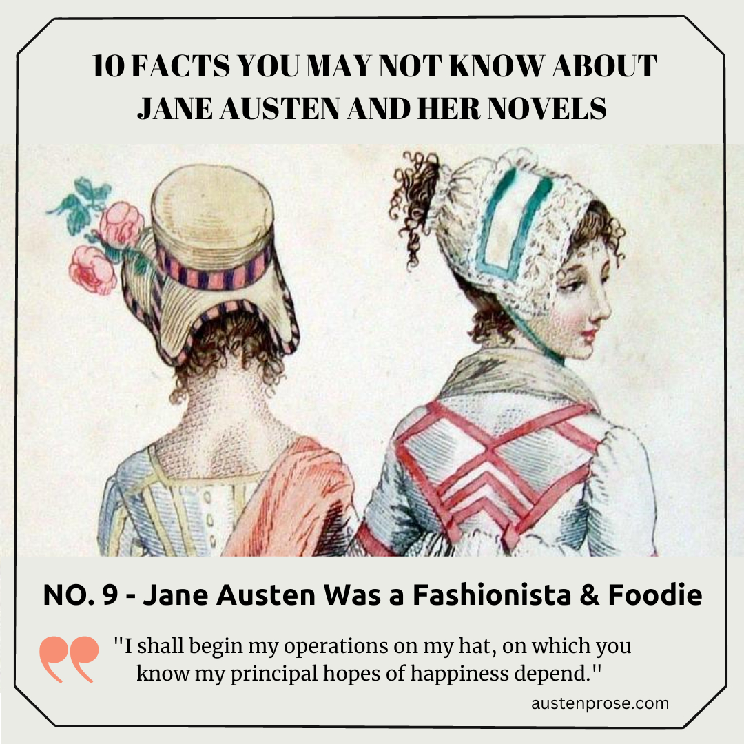 Austenprose's tweet photo. Did you know that #JaneAusten was a fashionista & foodie? Discover 10 facts that you may not know about her life, and her novels. https://t.co/6nQu7aNGi4 #BookTwitter #PrideandPrejudice #SenseandSensibility #MansfieldPark #NorthangerAbbey #Persuasion #Emma #RegencyLife https://t.co/DG6pzNRVCd