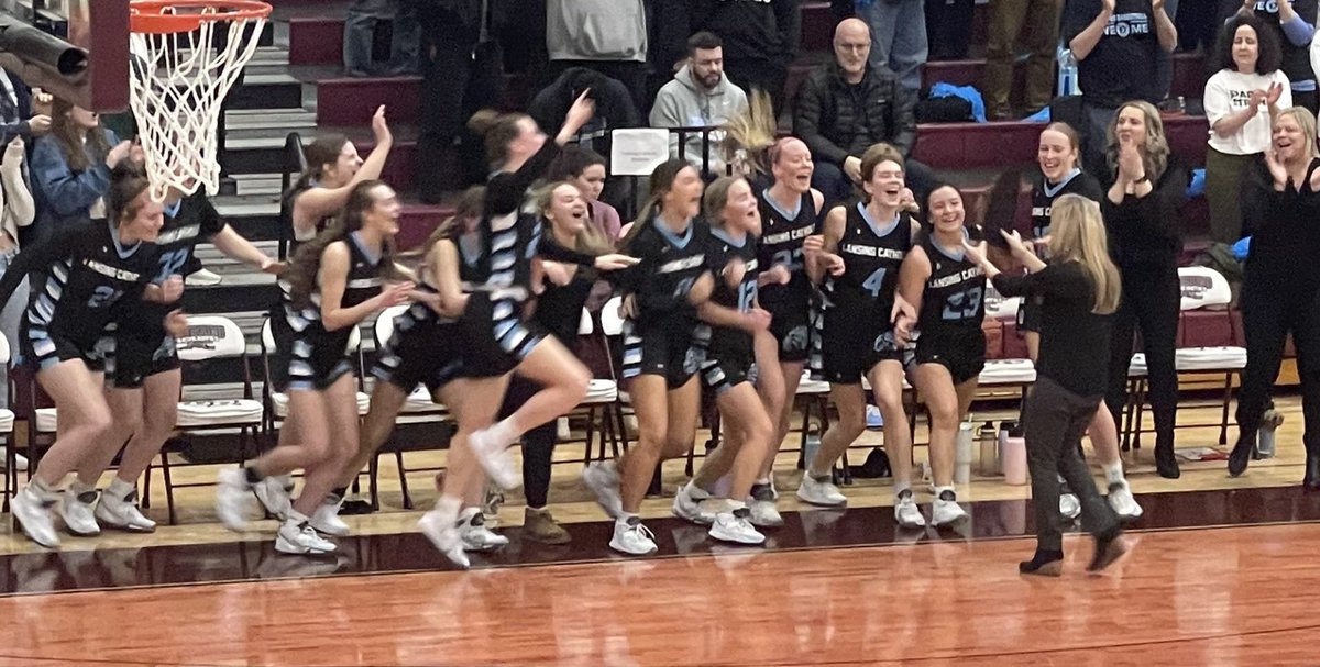 DISTRICT CHAMPS!!! Amazing win over an incredible Haslett team today. Team effort as always. Next up is Tecumseh on Tuesday!!