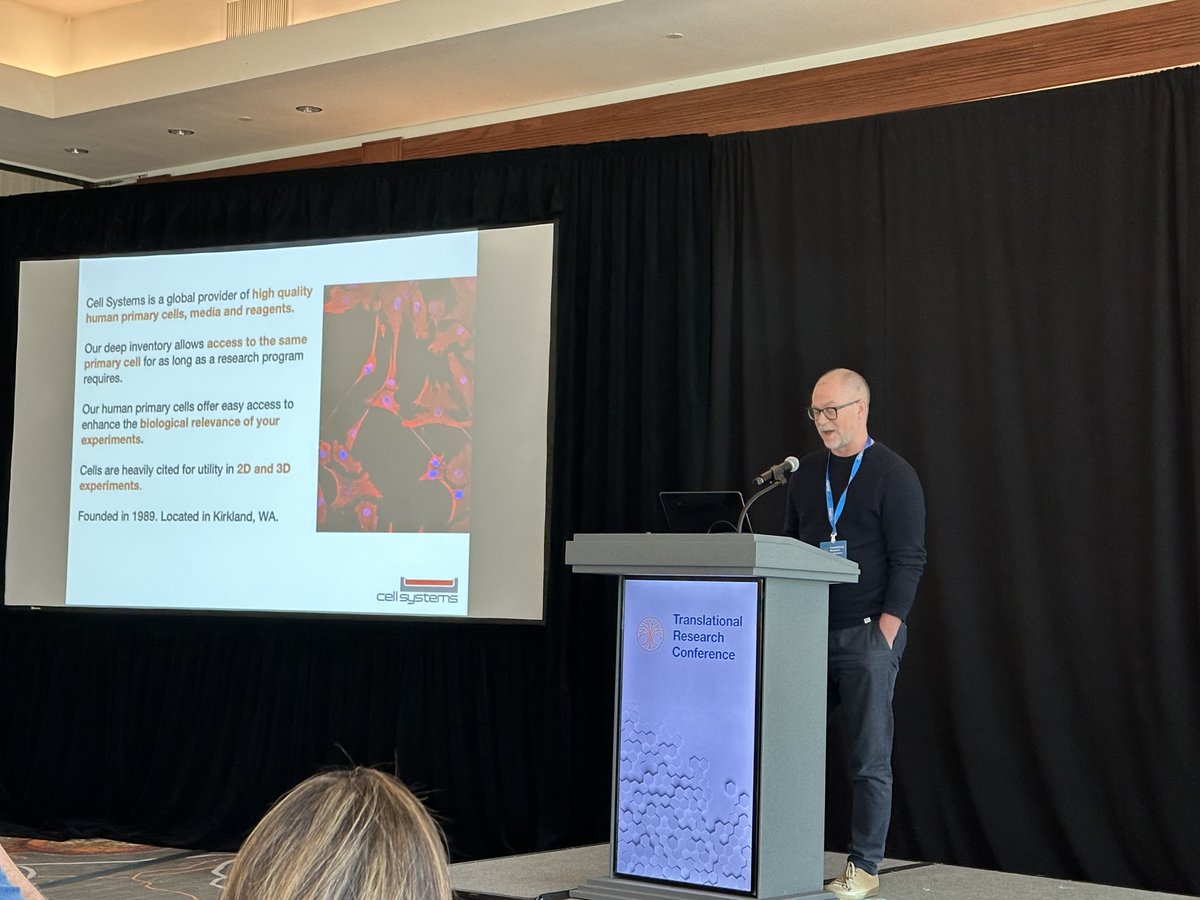 Presenting at the inaugural @anabioscorp #trc23 conference on why elevating biological relevance in your experiments is intuitive and available for all with our primary human cells. #primarycells