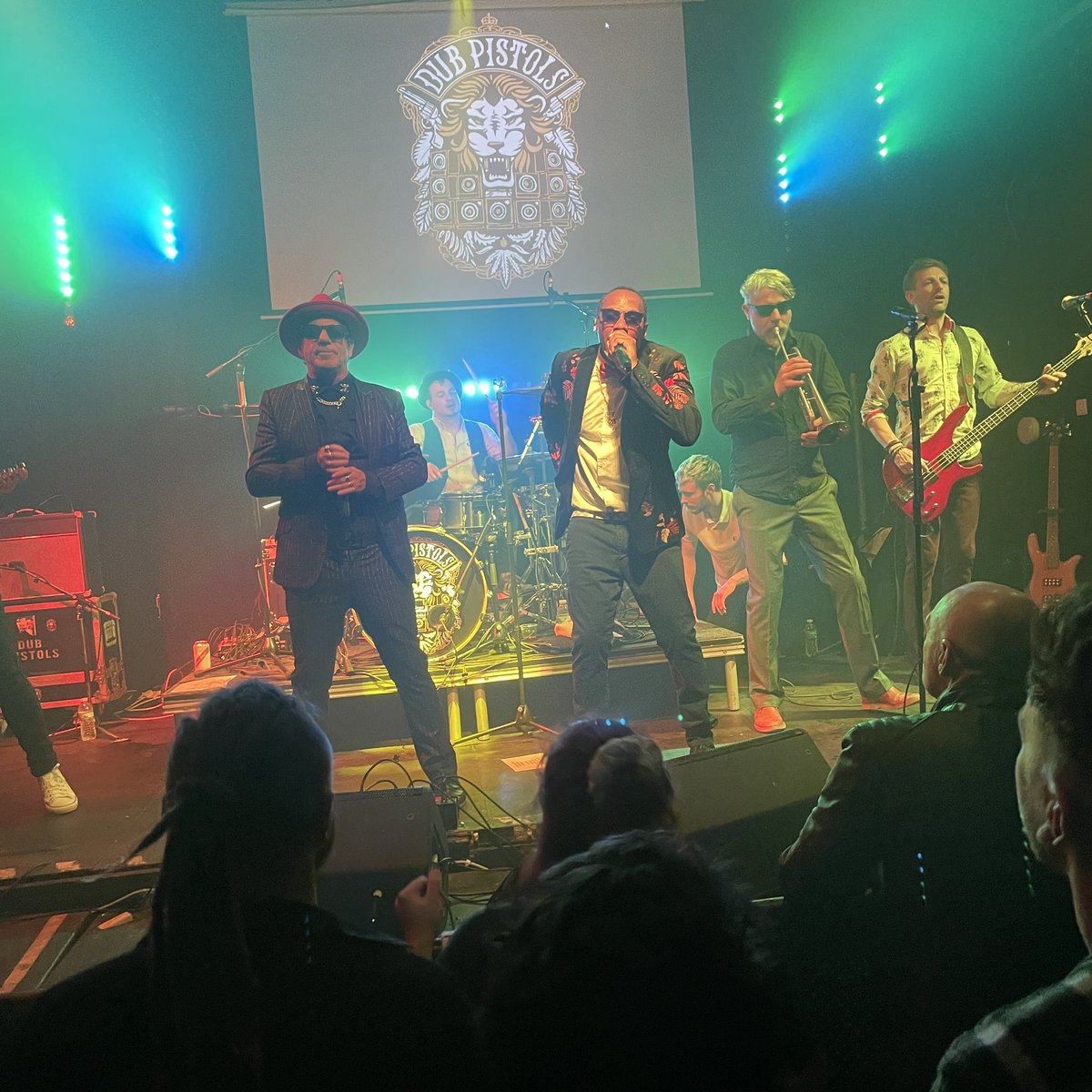 Great night out with the <a href="/dubpistols/">Dub Pistols</a> … great to have a dance with Mr B… also first time at The Brick Yard #carlsile